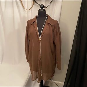 Missguided Chiffon Oversized Shirt